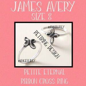 RETIRING DESIGN James Avery Eternal Ribbon Cross Ring
